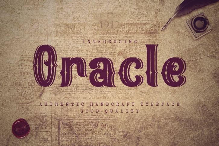 Oracle - Authentic Vintage Inline Font Font Download