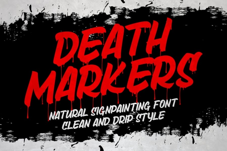 Death Markers - Black Font Font Download