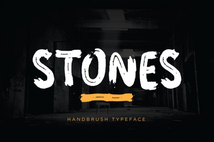 Stones - Brush Font Font Download