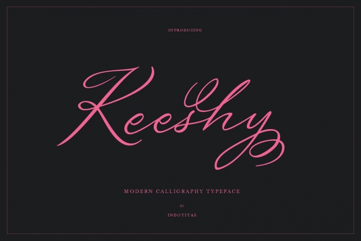 Keeshy Modern Calligrapy Typeface Font Download