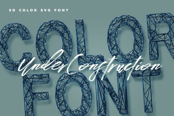 Under Construction 3D Color Font Font Download