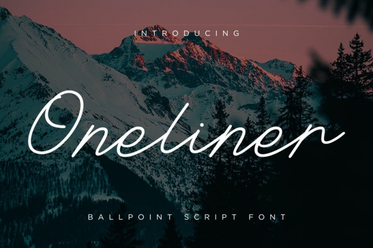 Oneliner - Ballpoint Script Font Font Download