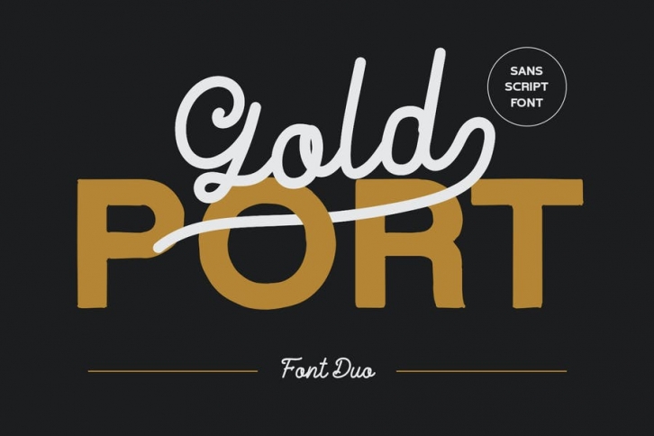 Gold Port - Font Duo Font Download