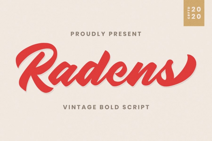 Radens - Vintage Bold Script Font Download