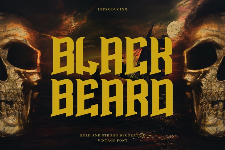 Blackbeard - Vintage Bold Display Typeface Font Download