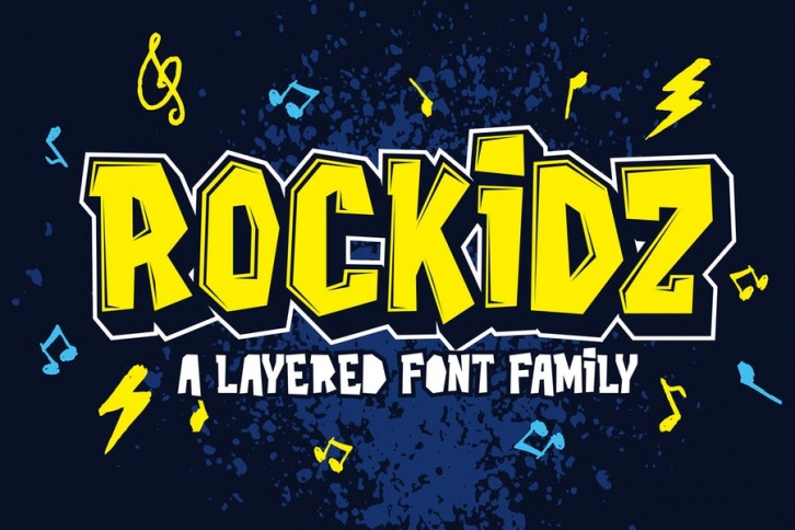 Rockidz - Layered Font Font Download