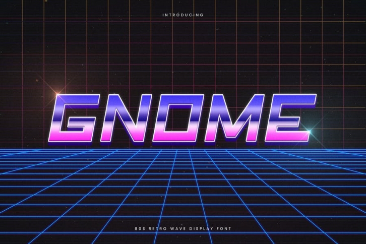 Gnome - Retro Wave Typeface Font Download