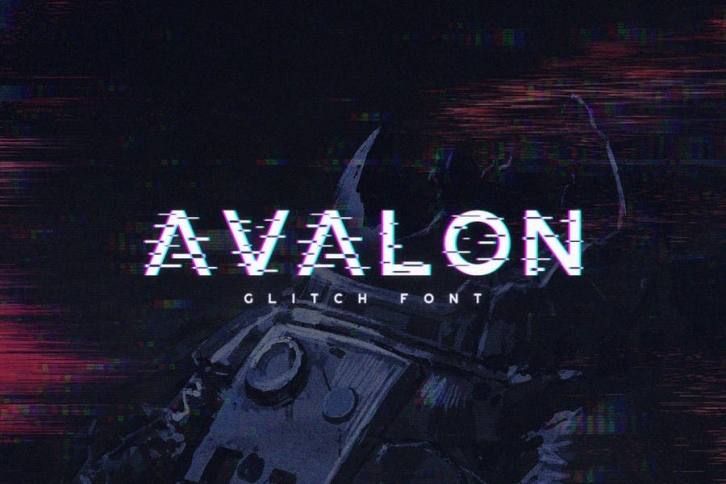 Avalon - Glitch Font Font Download