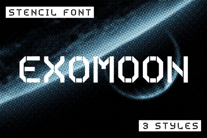 Exomoon Display Stencil Font Font Download