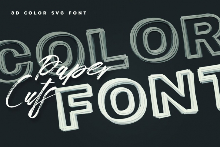 Paper Cuts Color Font Font Download