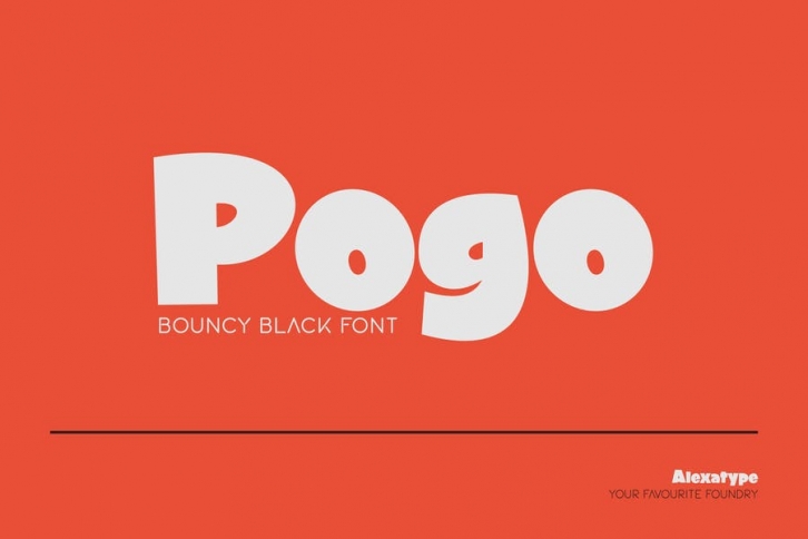 Pogo - Bouncy Black font Font Download