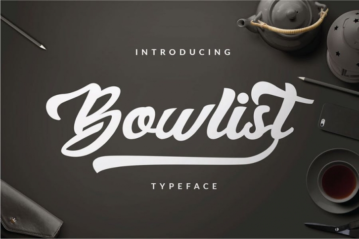Bowlist - Logo Type Font Download