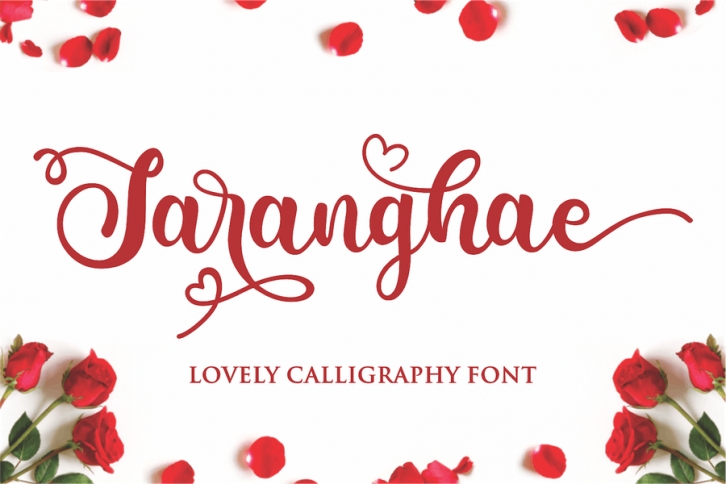 Saranghae - Lovely Calligraphy Font Font Download