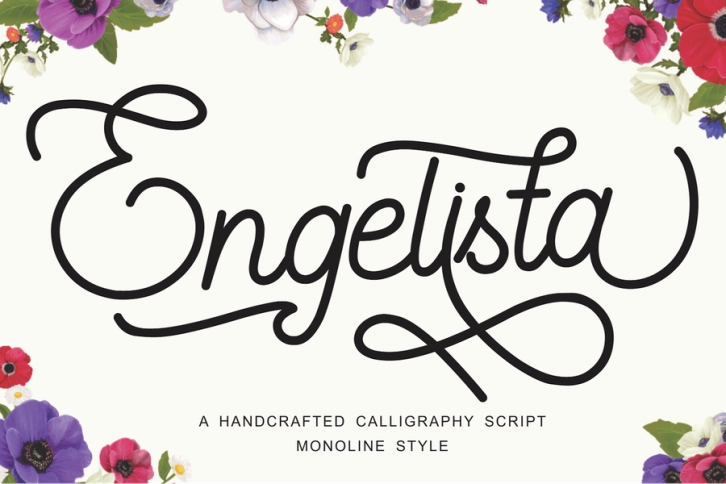 Engelista - Handcrafted Calligraphy Script Font Font Download