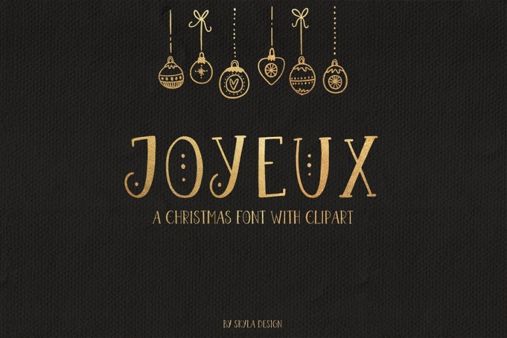 Joyeux Christmas font & clipart Font Download