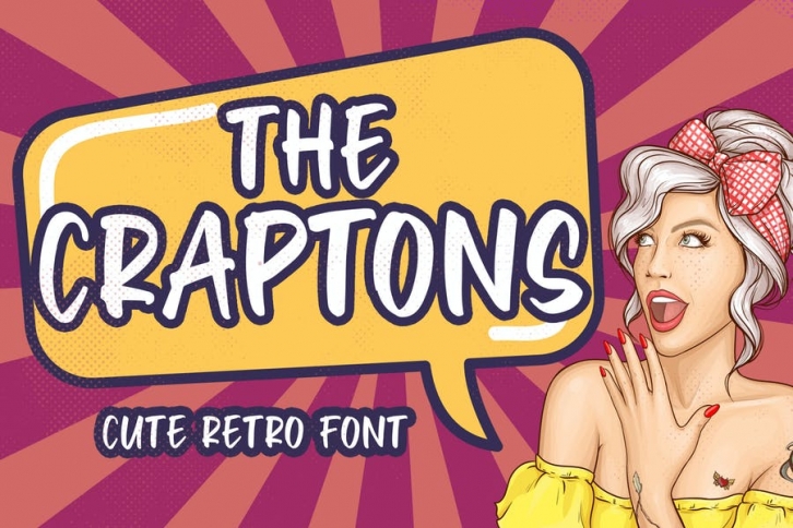 Craptons - Cute Retro Font Font Download