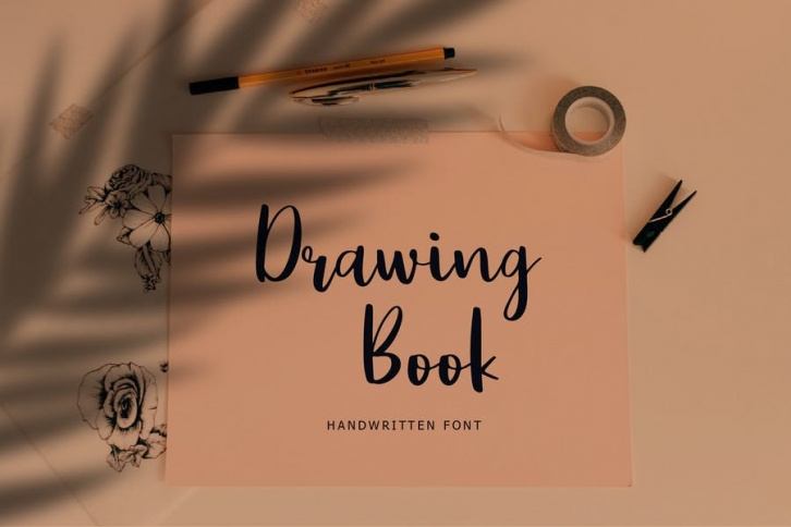 Drawing Book Modern Brush Script Font Font Download