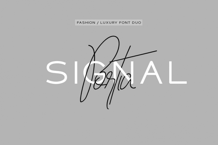 Portia & Signal Duo - High Fashion / Luxury Fonts Font Download