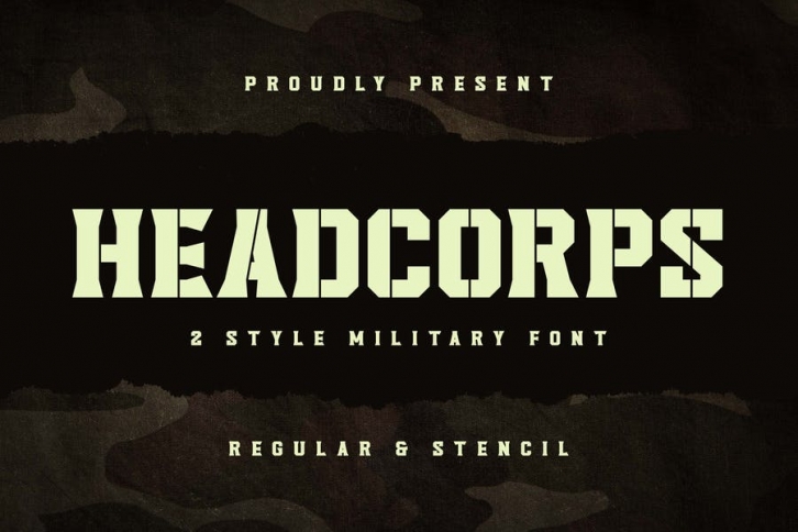 Headcorps - Military Serif Font Font Download