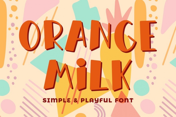 Orange Milk- Simple & Playful Font Font Download