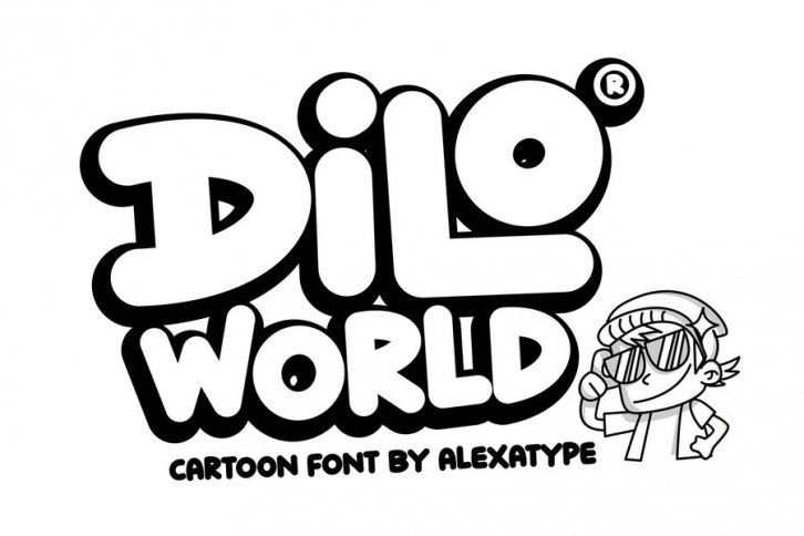 Dilo World - Cartoon font Font Download