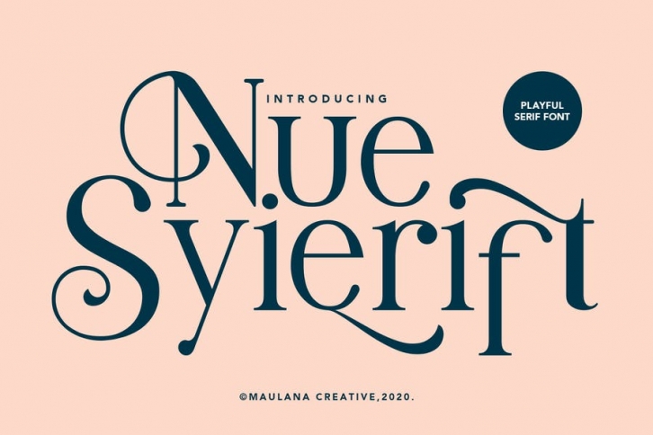 Nue Syierift - Playful Serif Font Font Download
