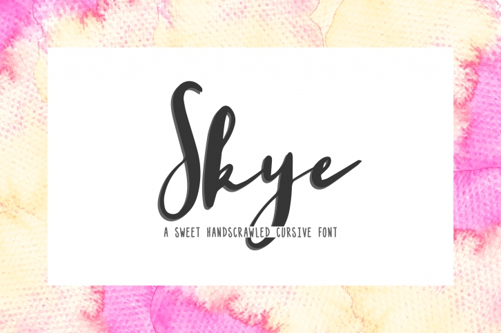 Skye - a sweet handscrawled cursive font Font Download