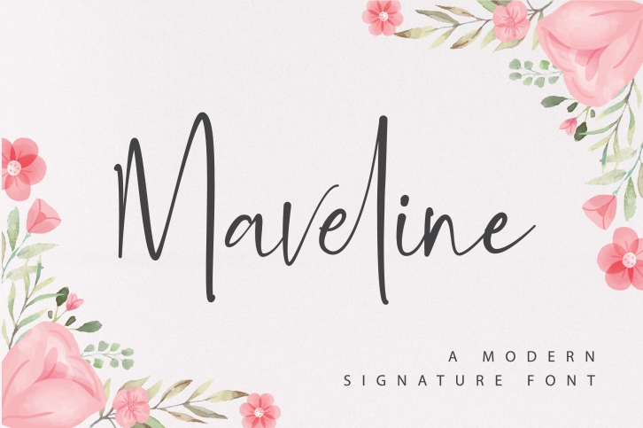 Maveline - A Modern Signature Font Font Download