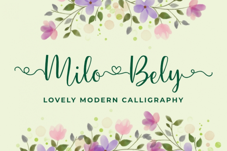 Milo Bely - Lovely Modern Calligraphy Font Download