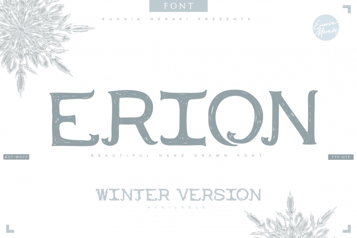 4in1 ERION FONT - Christmas Winter Version Font Download