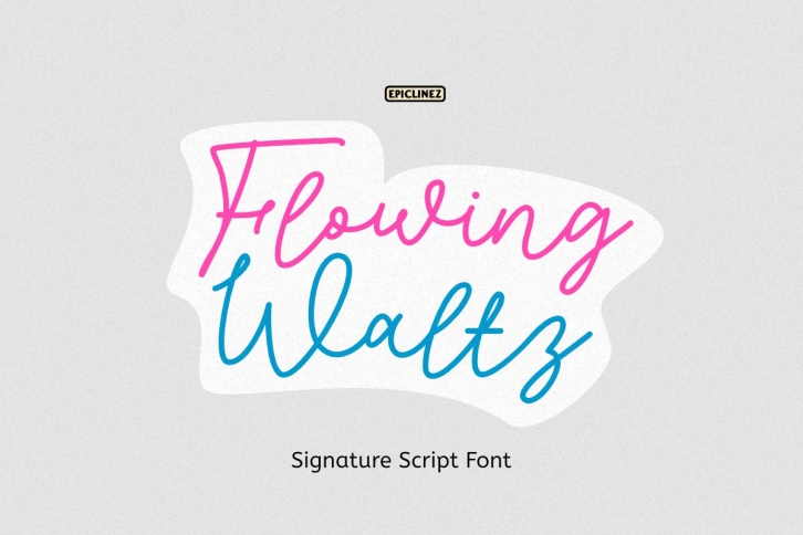 Flowing Waltz - A Stylish Signature Font Font Download