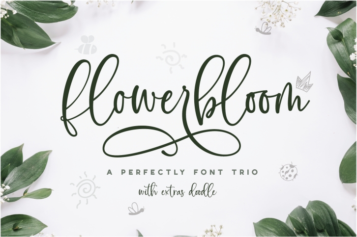 Flowerbloom Font Trio Font Download