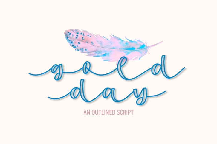 Gold Day - An Outlined Script Font Download