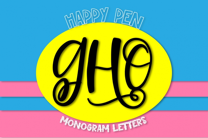 Happy Pen - A Monogram Font Font Download