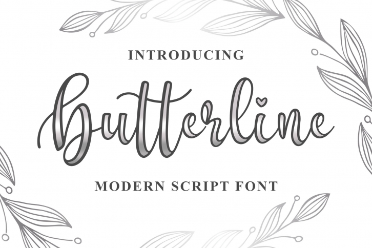 Butterline - Modern Script Font Font Download