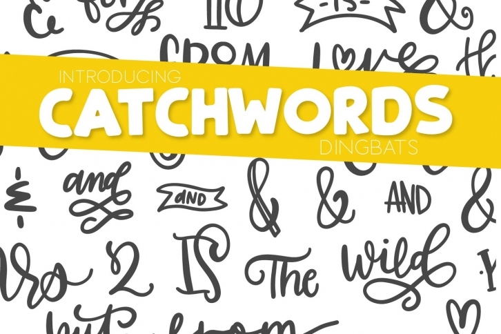 Catchwords & Ampersands - A Dingbat Font Font Download