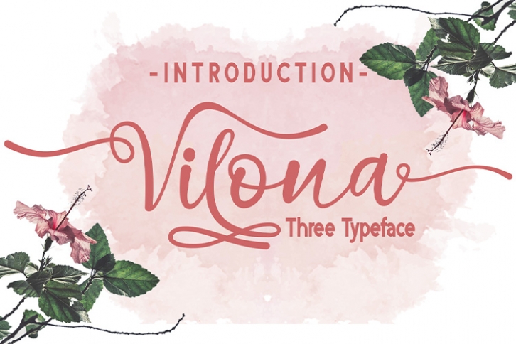 Vilona |Three Typeface Font Download