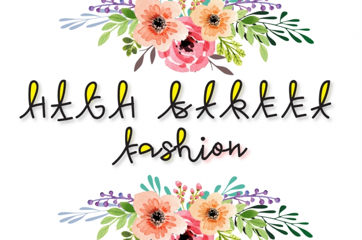 High Street Fashion - multicolor font Font Download