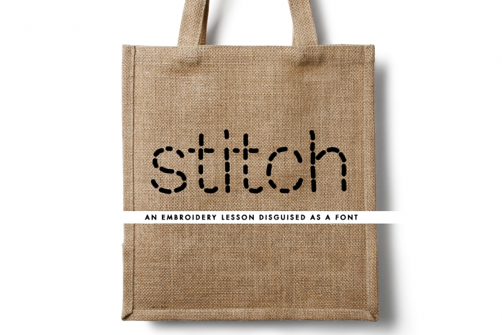 Stitch - an embroidery lesson disguised as a font Font Download