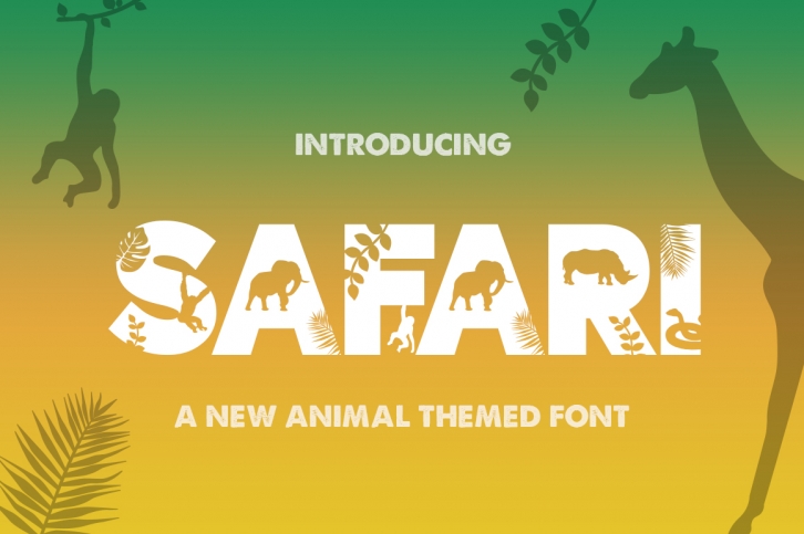 Safari Silhouette Font Font Download