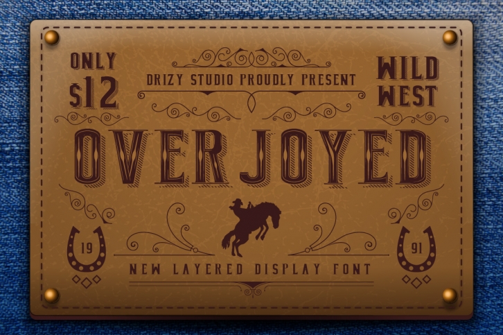 Overjoyed Layered Typeface Font Download
