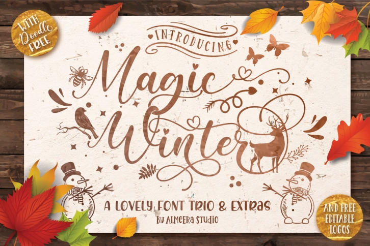 Magic Winter Font Trio & Extras Font Download