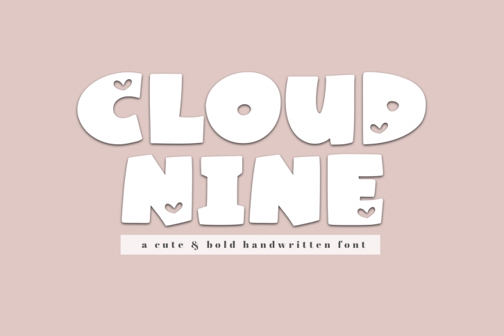 Cloud Nine - A Bold Handwritten Font Font Download