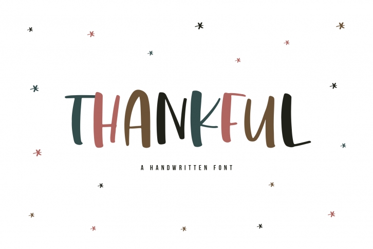 Thankful - A Cute and Chunky Handwritten Font Font Download