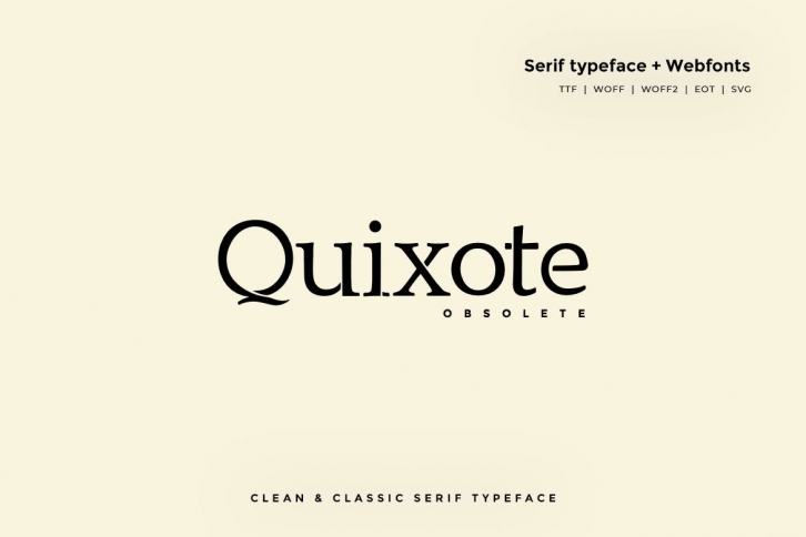 Quixote Obsolete - Classic Typeface WebFonts Font Download