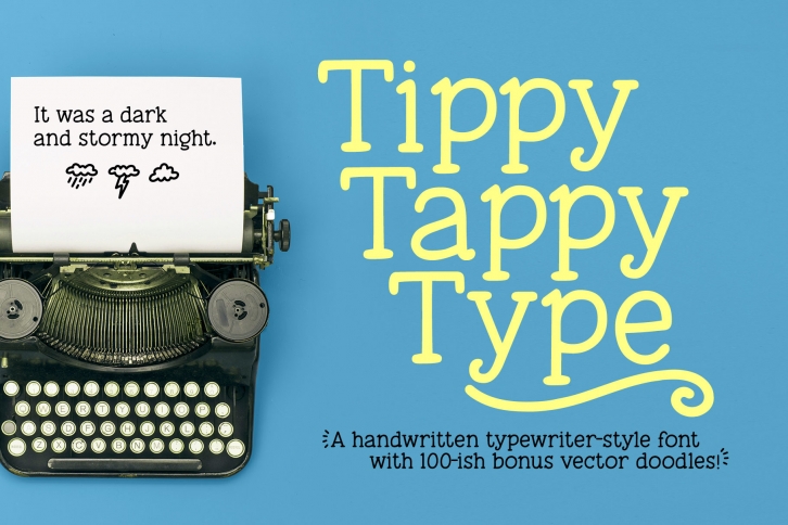 Tippy Tappy Type - a hand-made typewriter-ish font! Font Download