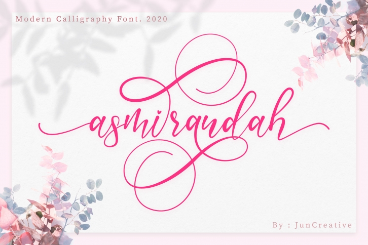 Asmirandah Modern Script Font Download