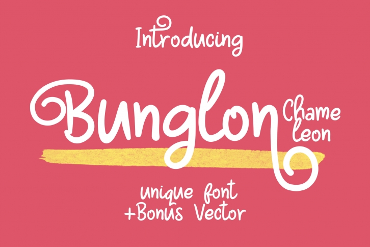 Bunglon Chameleon + Bonus Vector Font Download