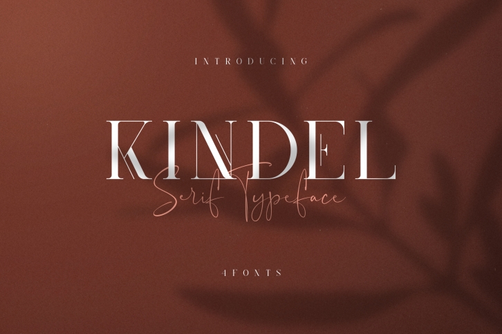 Kindel - Serif Typeface | 4 styles Font Download