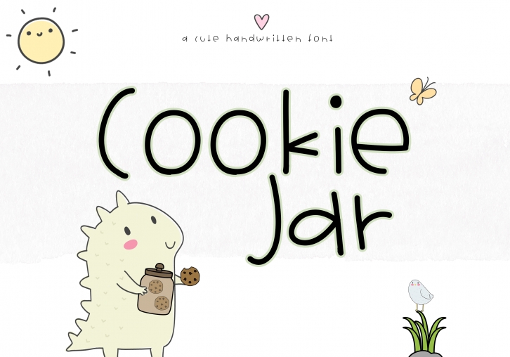 Cookie Jar - A Cute Handwritten Font Font Download